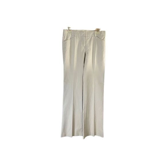 Theory C Westside ￼women’s tailored khaki tan flared pants s/ 4 - Picture 3 of 8